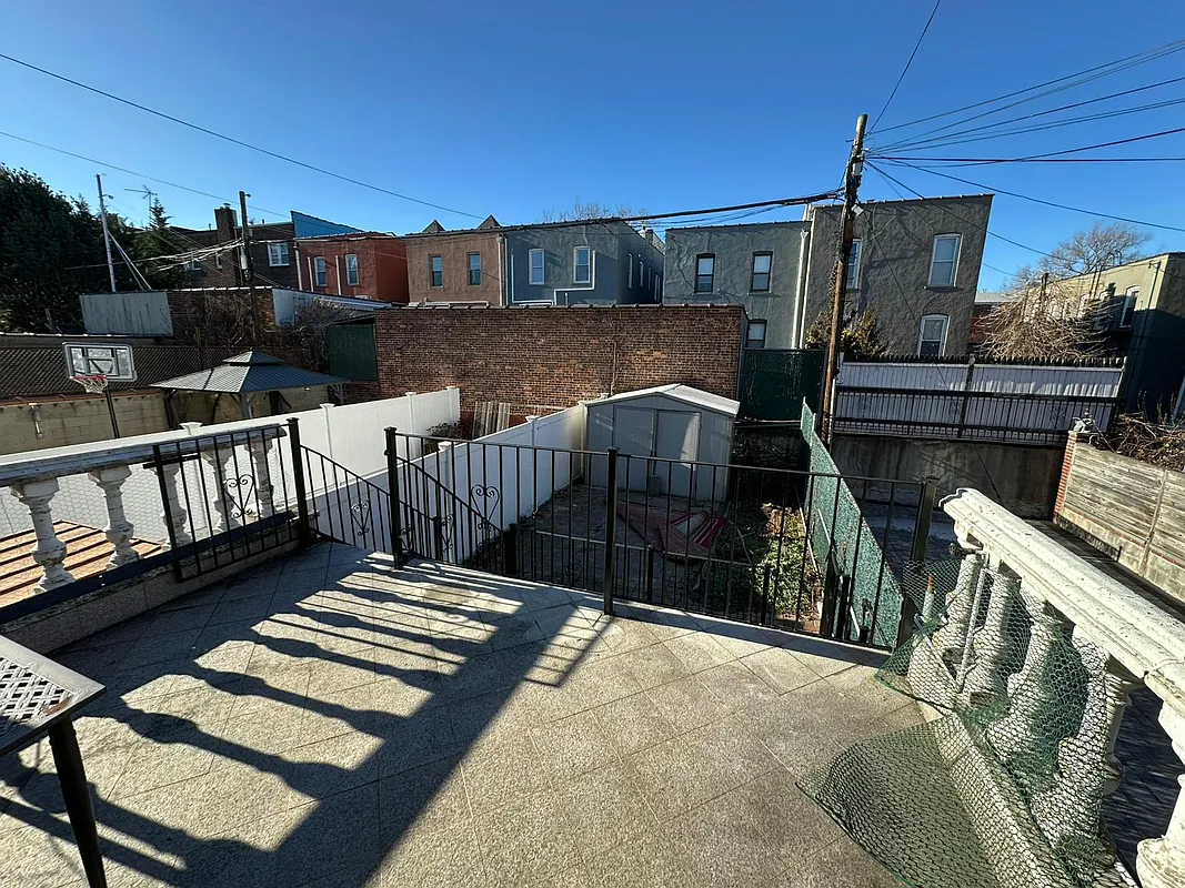 The same backyard before staging