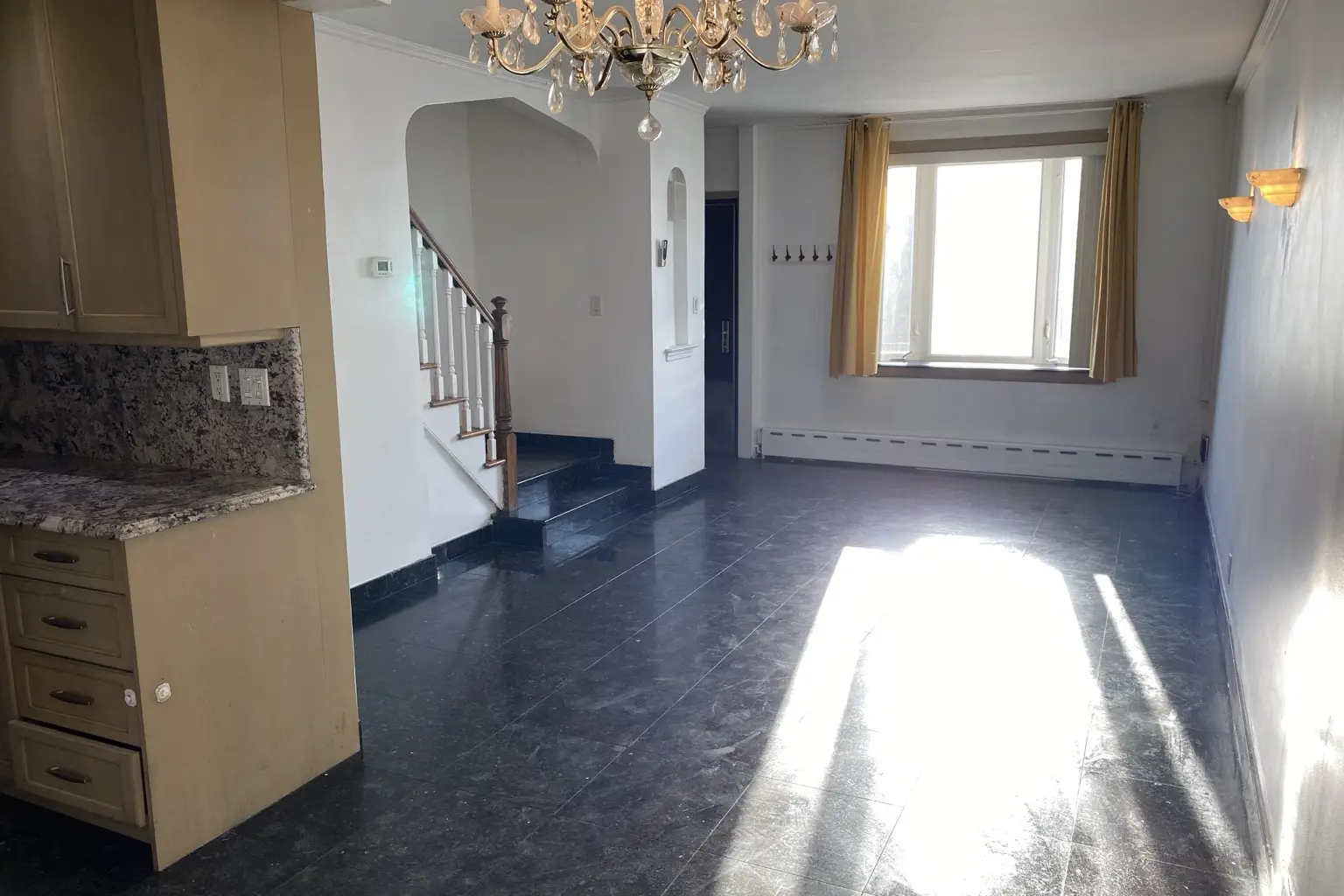 The same space before staging